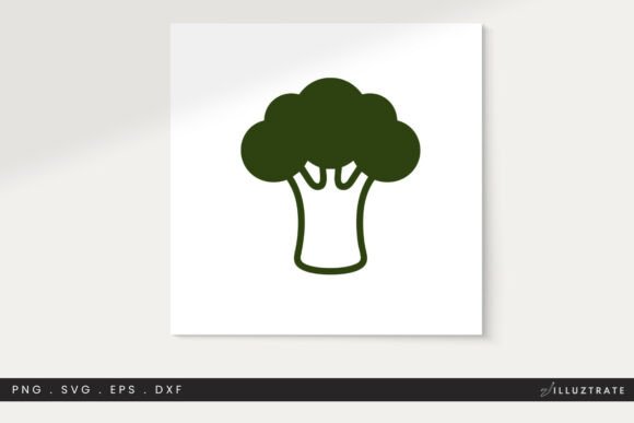 Broccoli SVG Cut File Clipart PNG for Crafts & Graphics