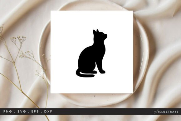 Cat Looking Up SVG Clipart: Graphics for Crafts & Content