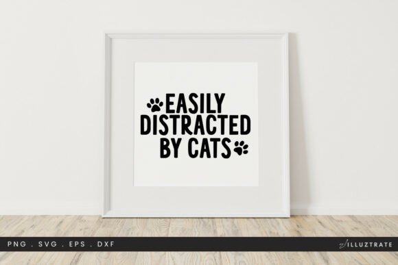 Distracted by Cats SVG Clipart for Crafts & Graphics
