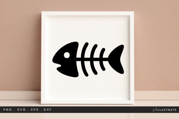 Fish Bone SVG Clipart for Crafts & Graphics