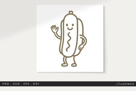 Hot Dog SVG Cut File Clipart PNG: Graphics for Crafts & Content