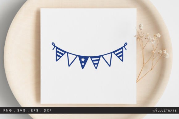 Patriotic Bunting SVG Clipart: Graphics for Crafts & Brand Campaigns