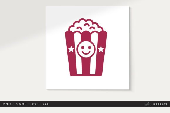 Popcorn SVG Cut File Clipart PNG for Crafts & Graphics