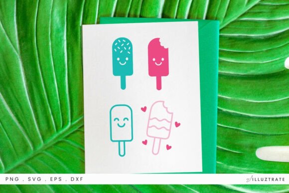 Popsicle SVG Clipart Ice Lollies: Graphics for Crafts & Content