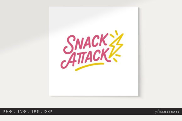 Snack Attack SVG Cut File Clipart PNG for Crafts & Graphics